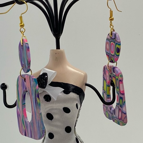 Handmade Polymer Clay Dangle Earrings Host Pick - Picture 4 of 14